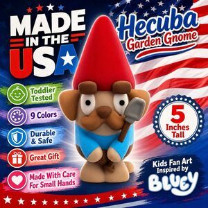 Hecuba Garden Gnome Figurine From Bluey TV show Kids Toy 5” Toddler Tested V1.0